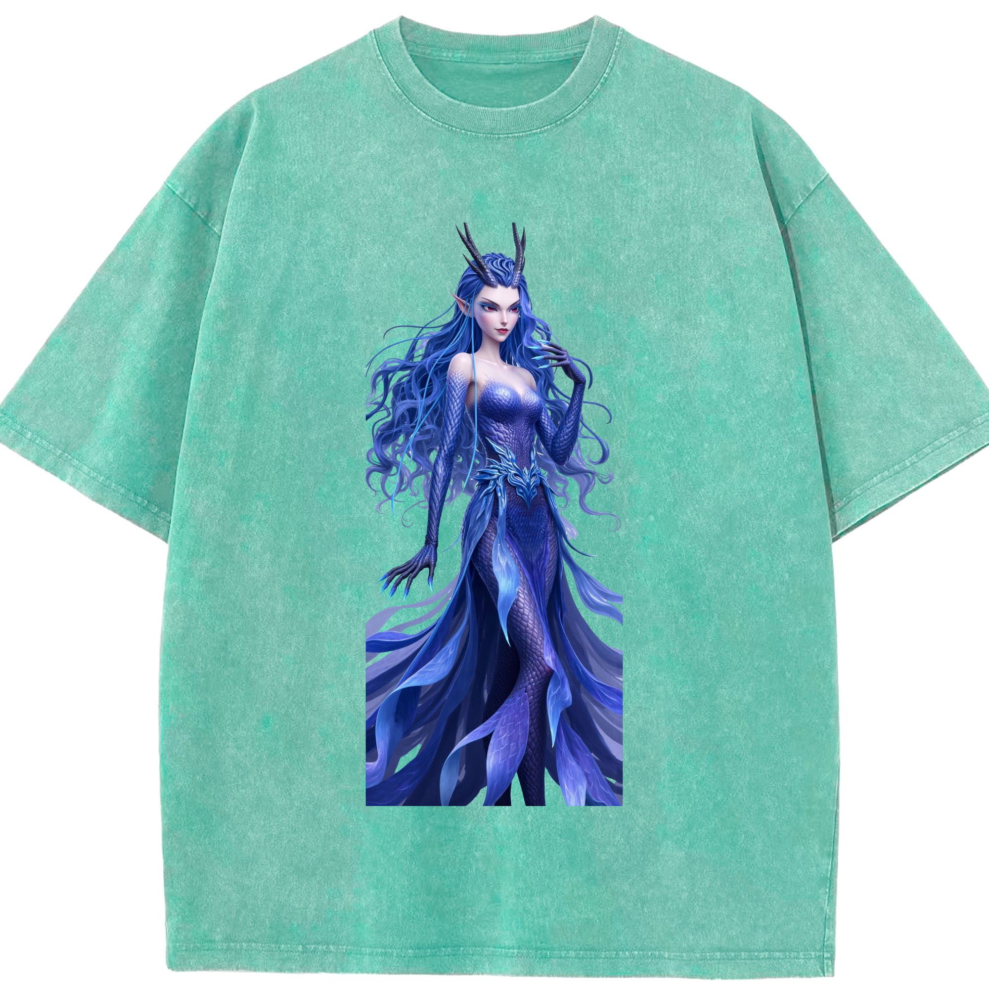 （画像用） Ne Zha 2 ナタ 魔童の大暴れ 綿100% ヴィンテージ風 半袖Tシャツ（フロントプリント）